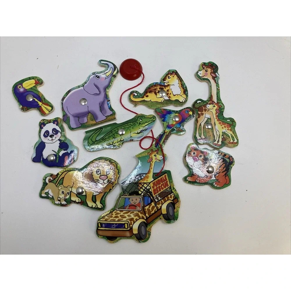 Safari Jungle Wooden Toddler‎ Chunky Puzzle 11 Piece 2005 Forever Toys